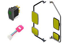 KIT MIRROR HEATED W/ TIMER